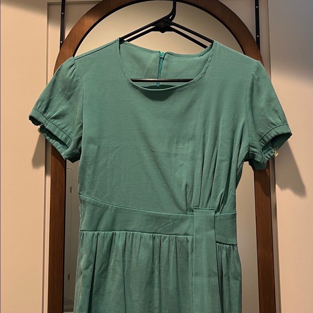 SHABBY APPLE Vintage Green "Summer Wind" Retro 1950s Mod Shift Dress Size 4